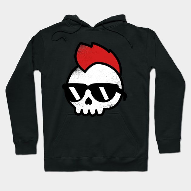 Punk Rock Skull Hoodie by monolusi